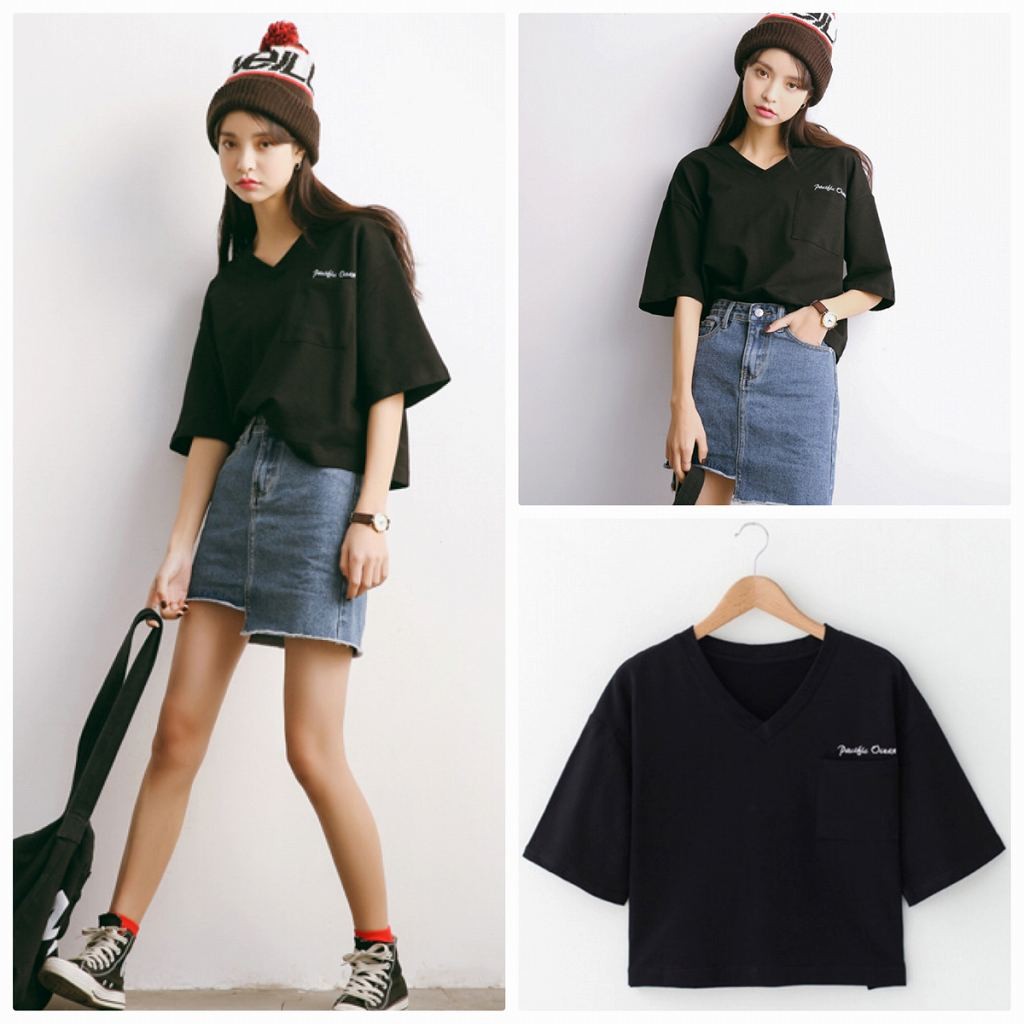 レディース　トップス　Tシャツ　Vネック　刺繍　ワンポイント　カットソー　半袖　ゆったり　カジュアル　フリーサイズ　大人可愛い　フェミニン　スポーツ　デート　お出かけ　デイリー　レッド　ホワイト　イエロー　ブラック　送料無料