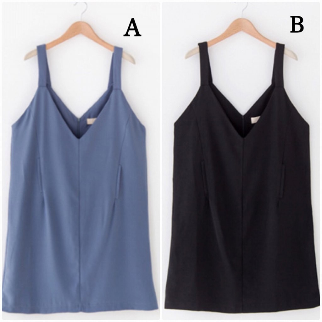 レディース　ワンピース　ノースリーブ　キャミソールワンピ　膝上丈　大人可愛い　春夏　無地　カジュアル　シンプル　ナチュラル　デイリー　お出かけ　デート　ブルー　ブラック　ワイン　ネイビー　送料無料