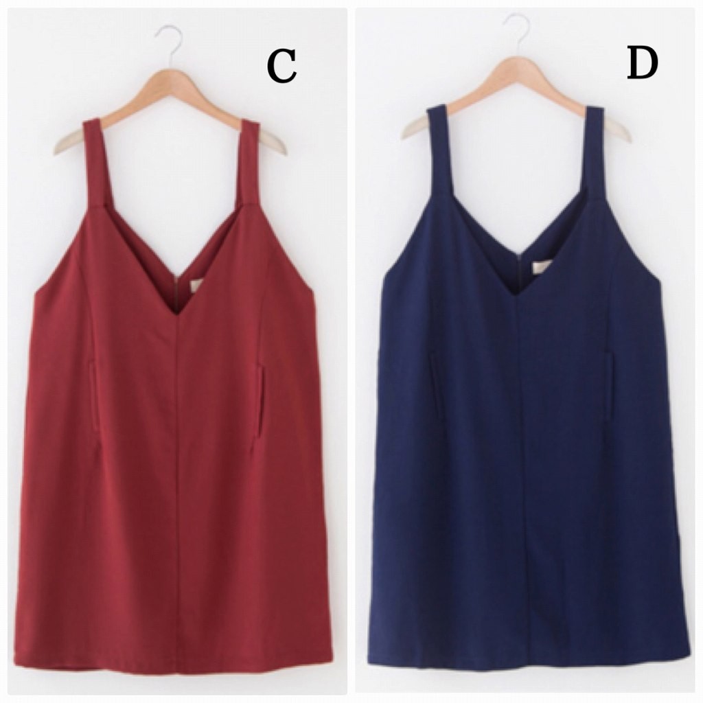 レディース　ワンピース　ノースリーブ　キャミソールワンピ　膝上丈　大人可愛い　春夏　無地　カジュアル　シンプル　ナチュラル　デイリー　お出かけ　デート　ブルー　ブラック　ワイン　ネイビー　送料無料
