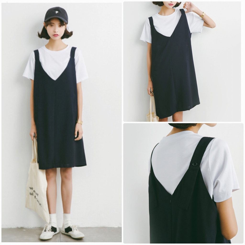 レディース　ワンピース　ノースリーブ　キャミソールワンピ　膝上丈　大人可愛い　春夏　無地　カジュアル　シンプル　ナチュラル　デイリー　お出かけ　デート　ブルー　ブラック　ワイン　ネイビー　送料無料