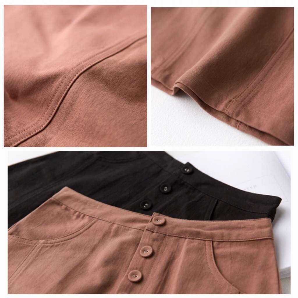 レディース　ミニスカート　ハイウエスト　膝上丈　大人可愛い　春夏　無地　カジュアル　シンプル　デイリー　お出かけ　デート　ピンク　カーキ　送料無料