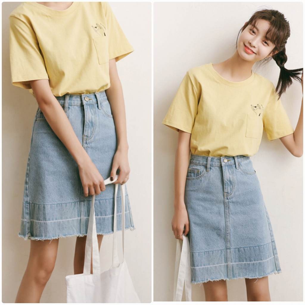 レディース　デニム　スカート　セミショート丈　ミニ丈　ハイウエスト　切りっぱなし　ボトムス　春物　夏物　女性　大人　カジュアル　可愛い　フェミニン　おしゃれ　ファッション　ブルー　S　M　サイズ　送料無料