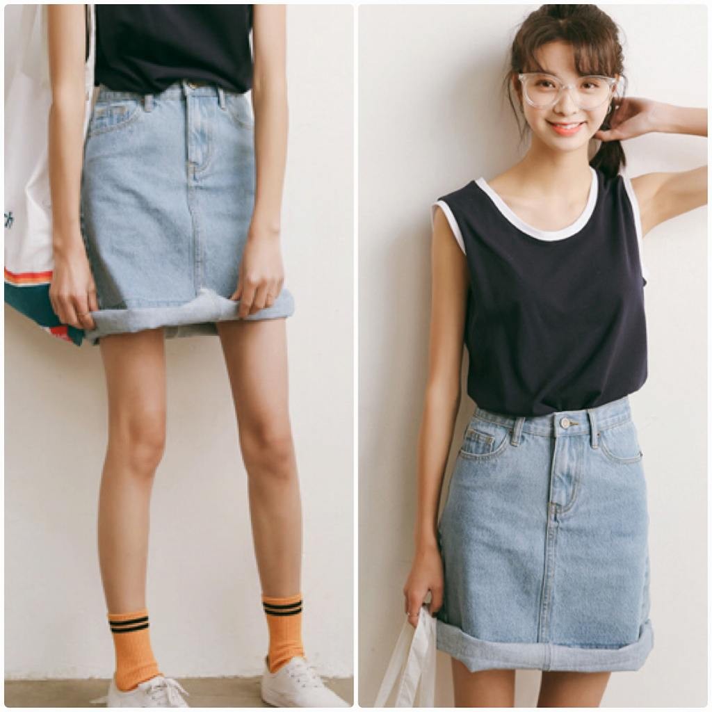 レディース　デニム　スカート　セミショート丈　ミニ丈　ハイウエスト　切りっぱなし　ボトムス　春物　夏物　女性　大人　カジュアル　可愛い　フェミニン　おしゃれ　ファッション　ブルー　S　M　サイズ　送料無料