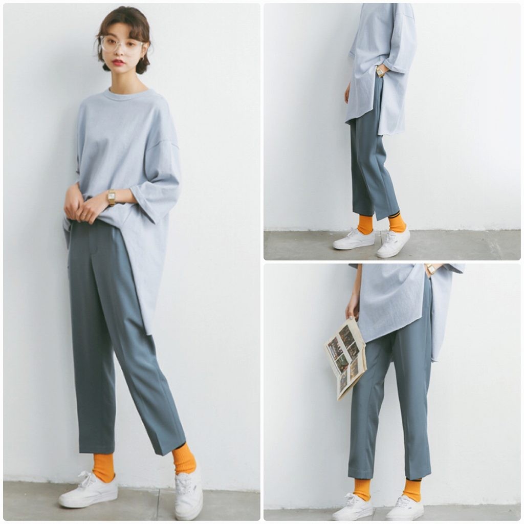 レディース　クロップド　半端丈　ハイウエスト　パンツ　ボトムス　春物　夏物　女性　大人　カジュアル　可愛い　フェミニン　おしゃれ　ファッション　美脚　脚長　美シルエット　ブラック　ブルー　ピンク　S　M　L　サイズ　送料無料