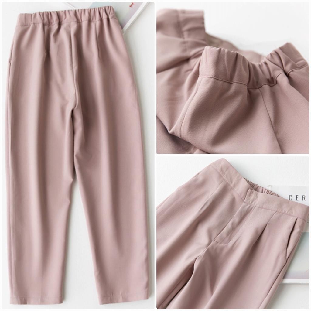 レディース　クロップド　半端丈　ハイウエスト　パンツ　ボトムス　春物　夏物　女性　大人　カジュアル　可愛い　フェミニン　おしゃれ　ファッション　美脚　脚長　美シルエット　ブラック　ブルー　ピンク　S　M　L　サイズ　送料無料