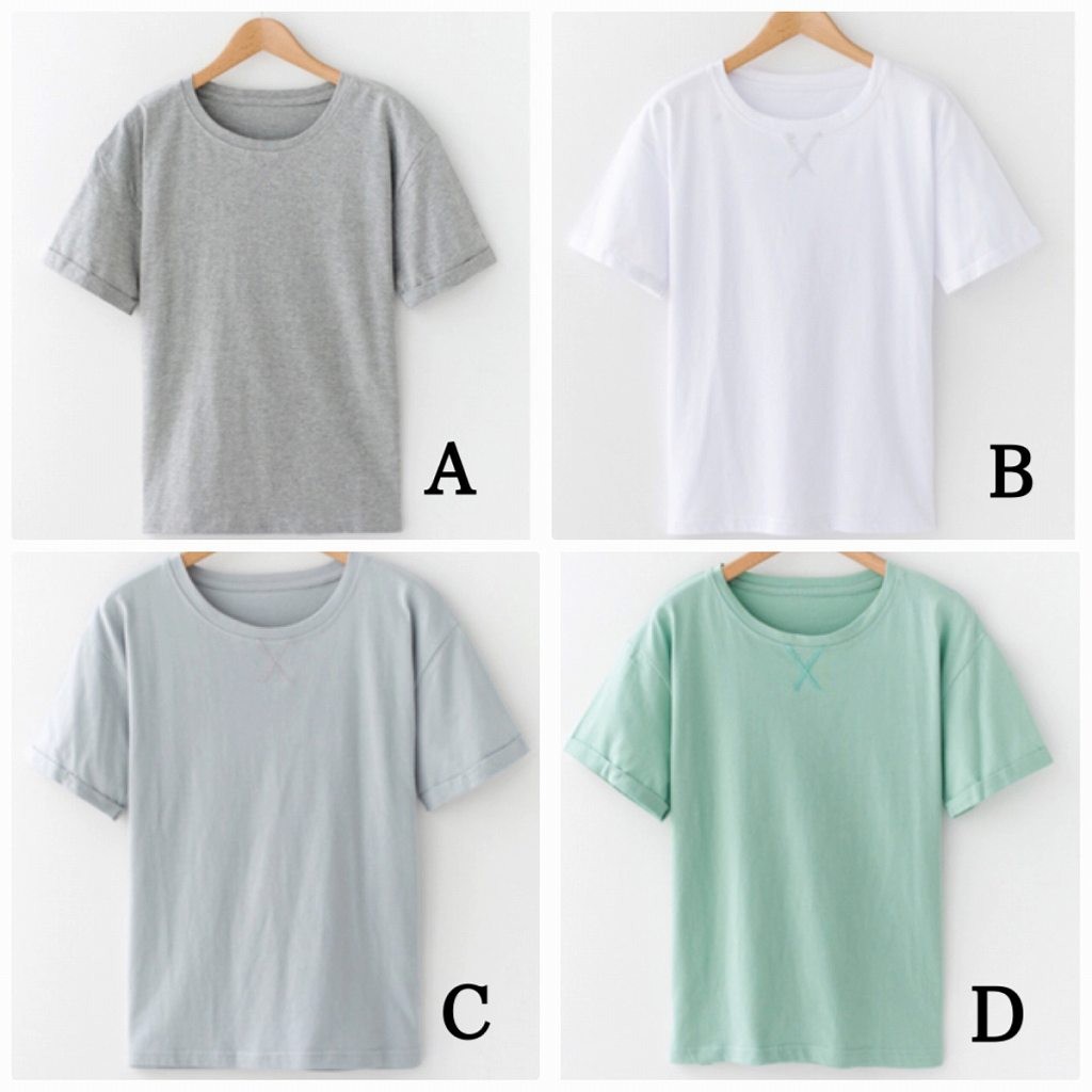レディース　Tシャツ　半袖　ラウンドネック　トップス　人気　春　夏物　女性　大人　カジュアル　キュート　可愛い　フェミニン　おしゃれ　ファッション　ブラック　ブルー　イエロー　ホワイト　ピンク　グリーン　グレー　フリーサイズ　ワンサイズ　送料無料