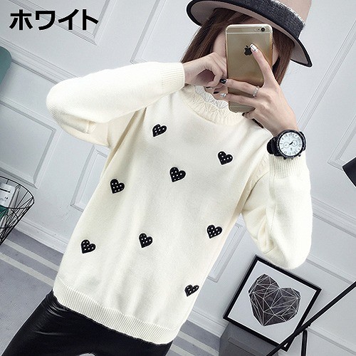 レディース ニットシャツ モックネック 長袖 スリム あったか カジュアル お出かけ デート デイリー 普段着 ホワイト ブラック ピンク イエロー グレー レッド オレンジ 送料無料