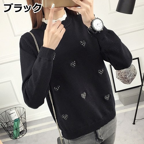 レディース ニットシャツ モックネック 長袖 スリム あったか カジュアル お出かけ デート デイリー 普段着 ホワイト ブラック ピンク イエロー グレー レッド オレンジ 送料無料