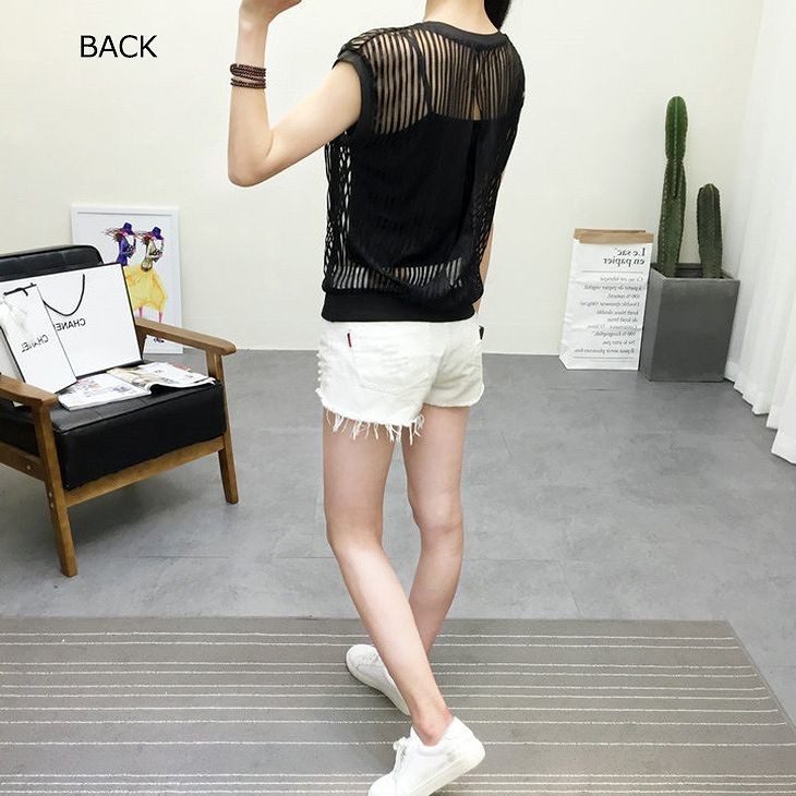 レディース　トップス　シフォン　カットソー　シースルー　無地　半袖　長袖　ラウンドネック　大きいサイズ　カジュアル　大人可愛い　オフィス　デート　お出かけ　デイリー　ホワイト　ブラック　送料無料