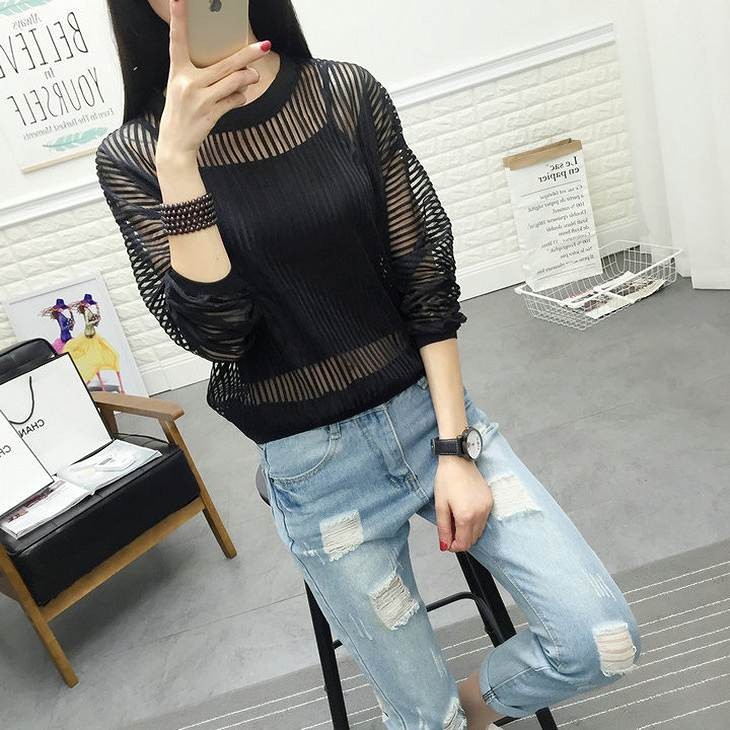 レディース　トップス　シフォン　カットソー　シースルー　無地　半袖　長袖　ラウンドネック　大きいサイズ　カジュアル　大人可愛い　オフィス　デート　お出かけ　デイリー　ホワイト　ブラック　送料無料