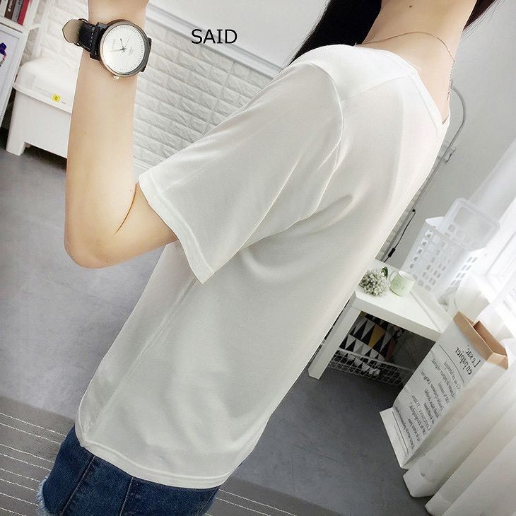 レディース　トップス　Tシャツ　無地　カットソー　ドレープドネック　半袖　綿　シンプル　カジュアル　エレガント　大人可愛い　フェミニン　デート　お出かけ　普段着　ホワイト　ブラック　送料無料