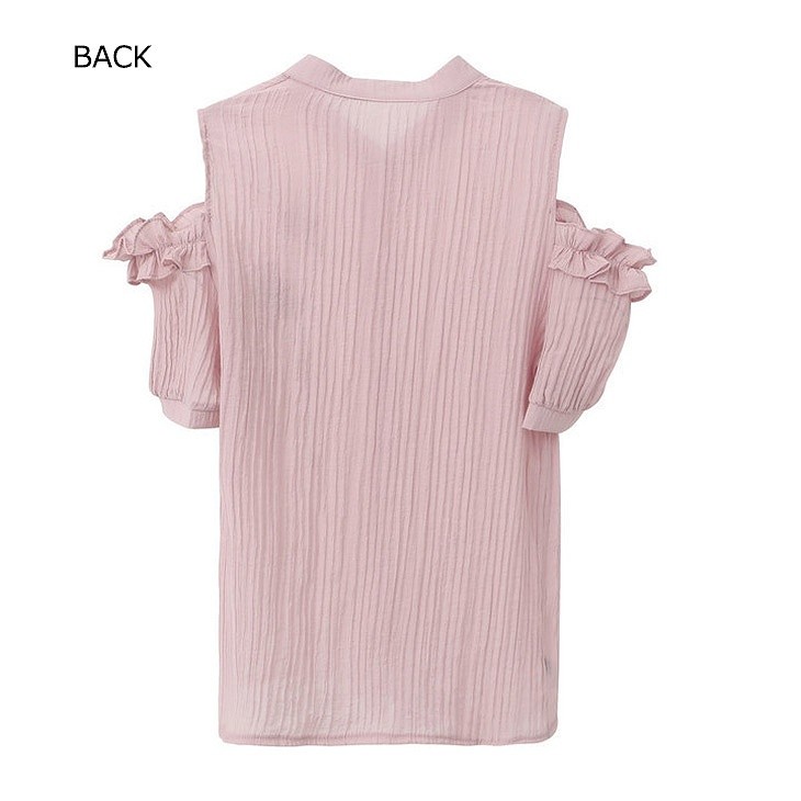 レディース　トップス　シャツ　肩開き　肩だし　半袖　綿　コットン　シンプル　花柄　刺繍　エレガント　セクシー　カジュアル　大人可愛い　フェミニン　おしゃれ　通勤　デート　お出かけ　普段着　ピンク　ホワイト　送料無料