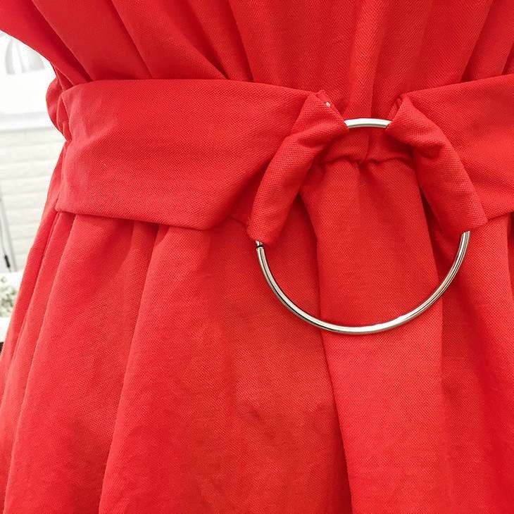 レディース　トップス　Tシャツ　半袖　無地　カットソー　シフォン　ベルト　フレア　シンプル　エレガント　上品　セクシー　カジュアル　大人可愛い　フェミニン　おしゃれ　通勤　ビジネス　デート　お出かけ　普段着　ホワイト　白　ブラック　黒　レッド　送料無料