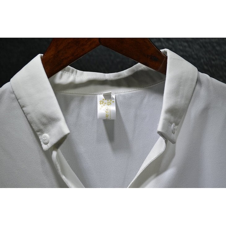 レディース　トップス　シフォン　ブラウス　シャツ　スキッパーカラー　ボタンダウン　7分袖　無地　シンプル　大きいサイズ　カジュアル　大人可愛い　オフィス　OL　デート　お出かけ　デイリー　グレー　ホワイト　送料無料