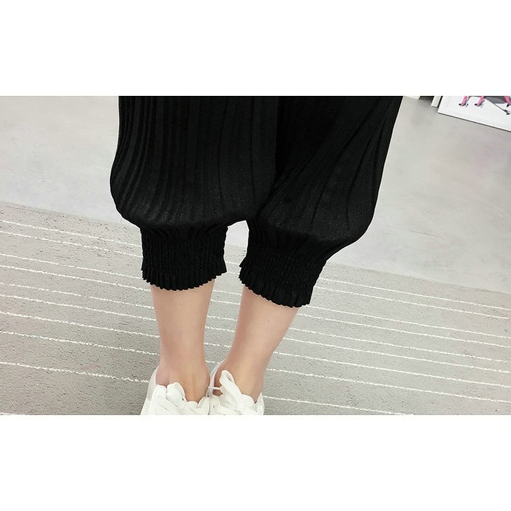 レディース　ボトムス　ジョガーパンツ　ハーレムパンツ　7分丈　無地　大人可愛い　大きいサイズ　カジュアル　大きいサイズ　シンプル　デイリー　お出かけ　デート　ブラック　送料無料