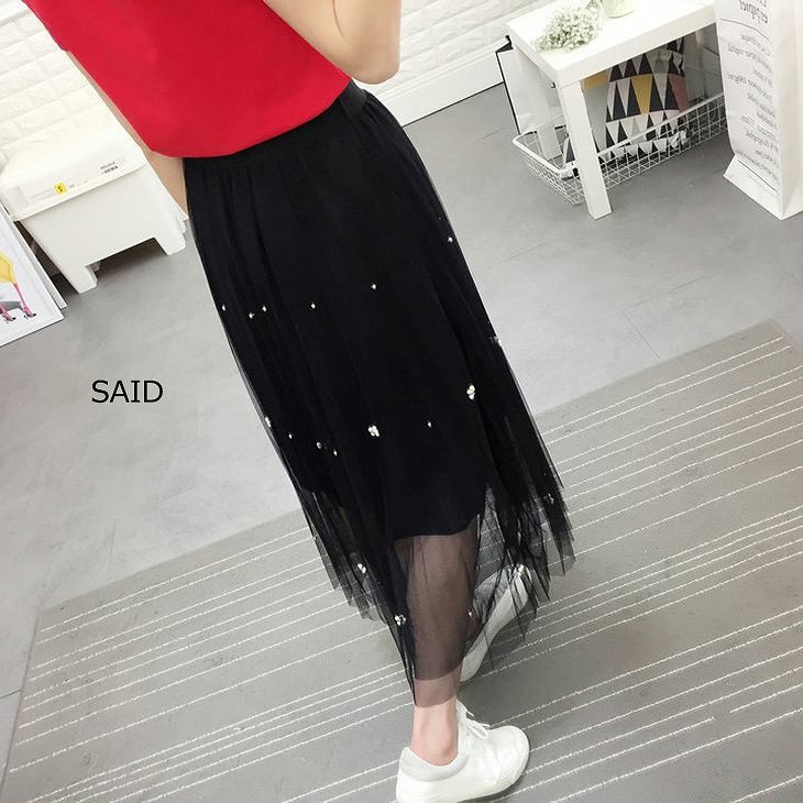 レディース　マキシ丈　パネルスカート　ロング　ブリーツ　大人可愛い　カジュアル　エレガント　シンプル　オフィス　OL　デイリー　お出かけ　デート　ブラック　送料無料