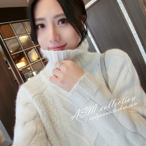 レディース　タートルネックケーブルセーター　長袖　ロング丈　カジュアル　ストリート　お出かけ　デート　デイリー　普段着　レッド　ホワイト　ベージュ　送料無料