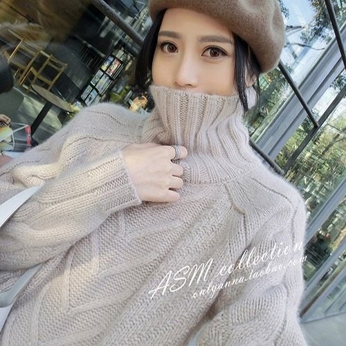 レディース　タートルネックケーブルセーター　長袖　ロング丈　カジュアル　ストリート　お出かけ　デート　デイリー　普段着　レッド　ホワイト　ベージュ　送料無料