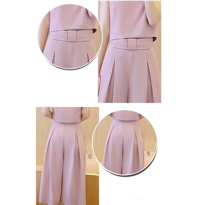 レディース　セットアップ　トップス　ボトムス　スーツ　半袖　Tシャツ　ワイドパンツ　ワイドレッグ　春夏　ゆったり　大きいサイズ　エレガント　セクシー　カジュアル　大人可愛い　フェミニン　おしゃれ　通勤　オフィス　ブラック　グレー　ピンク　送料無料