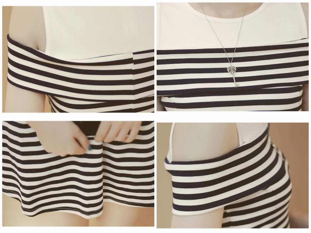 レディース　ワンピース　半袖　オフショルダー　ボーダー　ミニ　ストラップレス　カジュアル　大きいサイズ　フェミニン　かわいい　おしゃれ　シンプル　普段着　お出かけ　デート　ブラック　ホワイト　送料無料