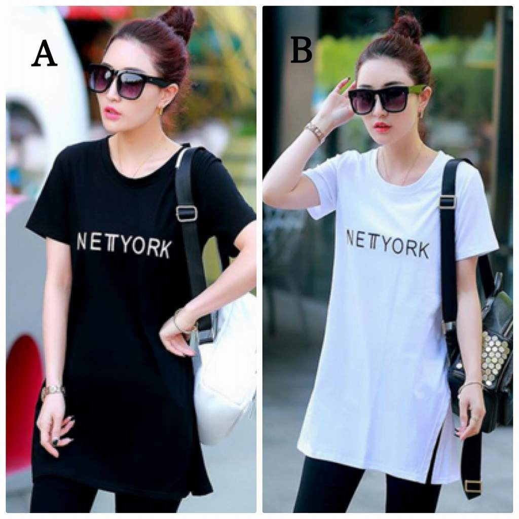 レディース　トップス　Tシャツ　ロング　スリム　チュニック　シンプル　ロゴ　大きいサイズ　　おしゃれ　カジュアル　大人可愛い　フェミニン　デート　お出かけ　普段着　ブラック　黒　ホワイト　白　送料無料