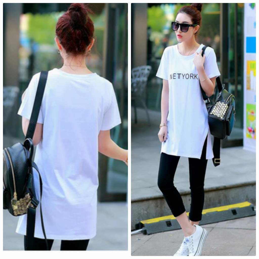 レディース　トップス　Tシャツ　ロング　スリム　チュニック　シンプル　ロゴ　大きいサイズ　　おしゃれ　カジュアル　大人可愛い　フェミニン　デート　お出かけ　普段着　ブラック　黒　ホワイト　白　送料無料