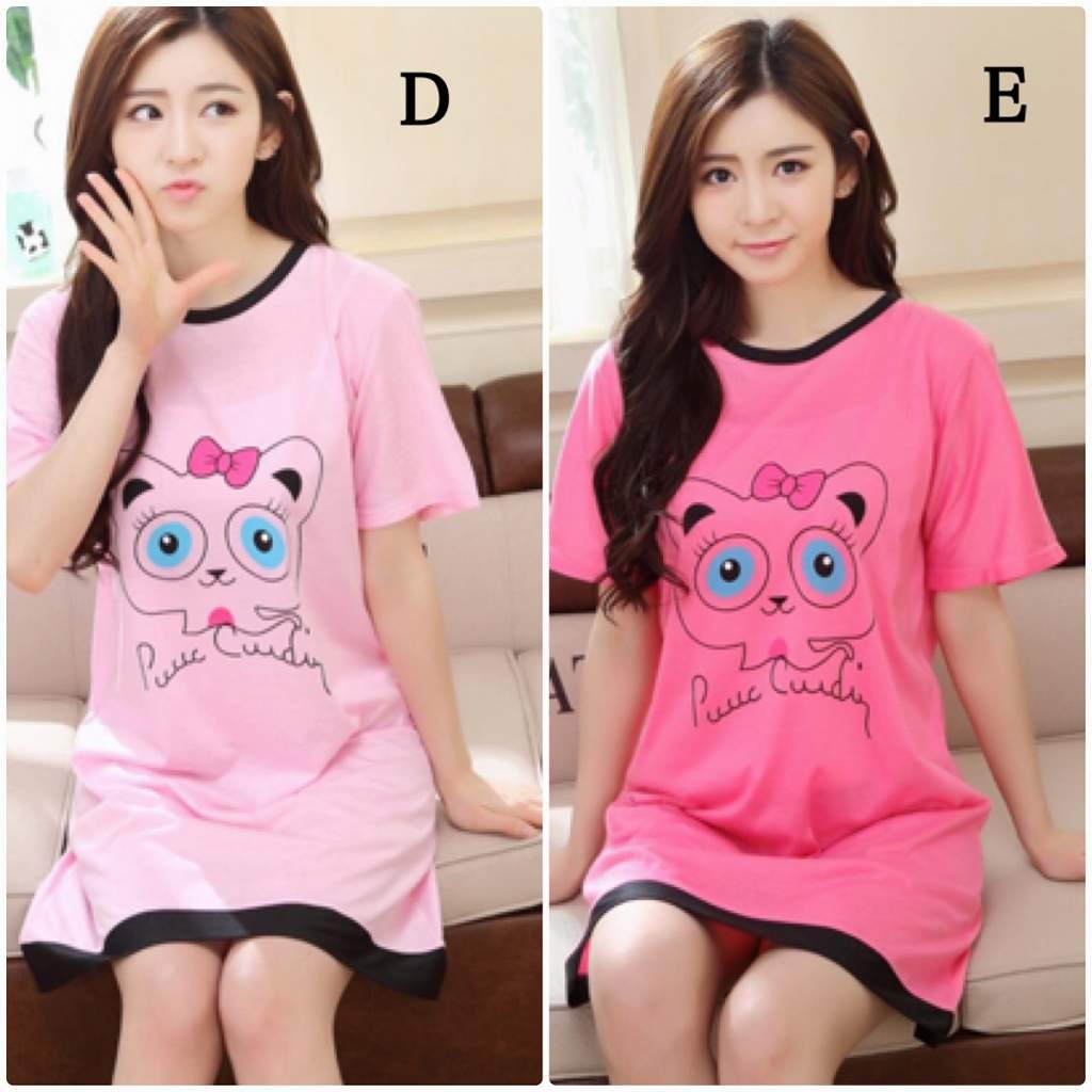 レディース　パジャマ　ナイトウェア　半袖　Tシャツ　ワンピース　夏　部屋着　ルームウェア　ゆったり　キュート　かわいい　プリント　キャラクター　ピンク　レッド　ブルー　送料無料