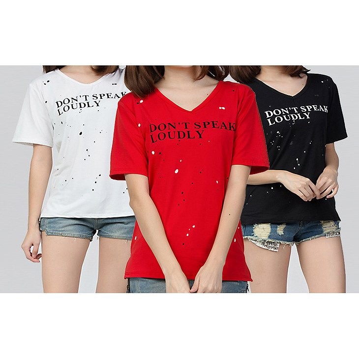 レディース　トップス　Tシャツ　半袖　カットソー　Ｖネック　シンプル　プリント　ロゴ 大きいサイズ　おしゃれ　カジュアル　大人可愛い　フェミニン　普段着　ブラック　黒　ホワイト　白　レッド　送料無料