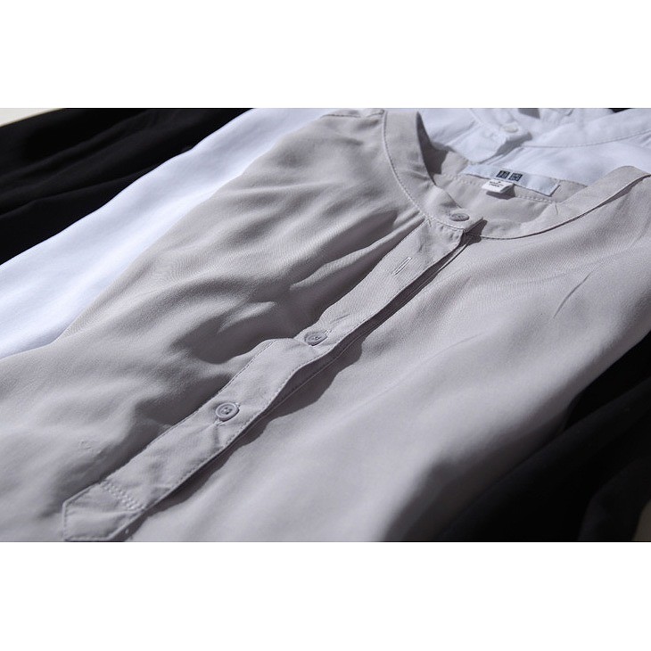 レディース　トップス　シャツ　長袖　無地　シンプル　ゆったり　カジュアル　フェミニン　かわいい　上品　オフィス　ビジネス　通勤　普段着　デート　ブラック　ホワイト　グレー　送料無料