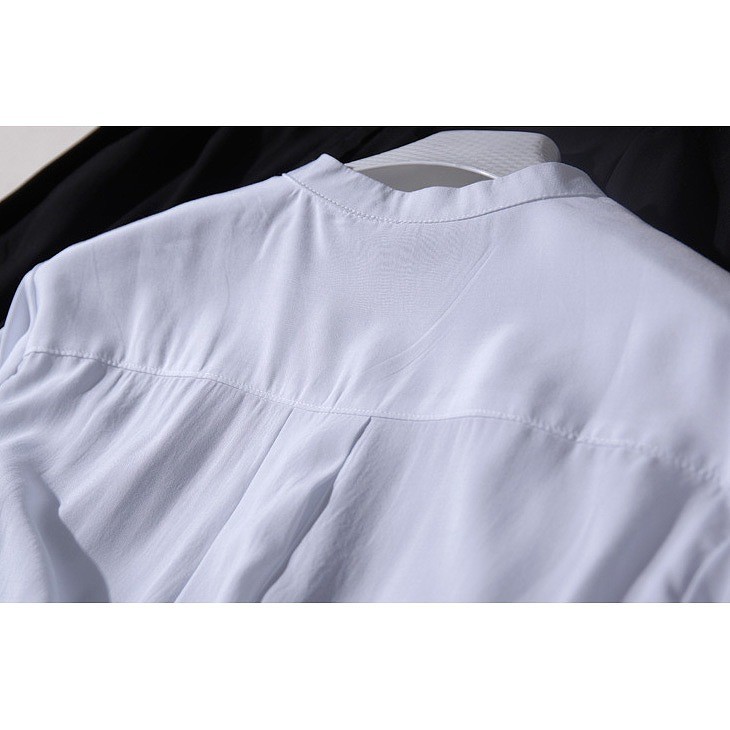 レディース　トップス　シャツ　長袖　無地　シンプル　ゆったり　カジュアル　フェミニン　かわいい　上品　オフィス　ビジネス　通勤　普段着　デート　ブラック　ホワイト　グレー　送料無料