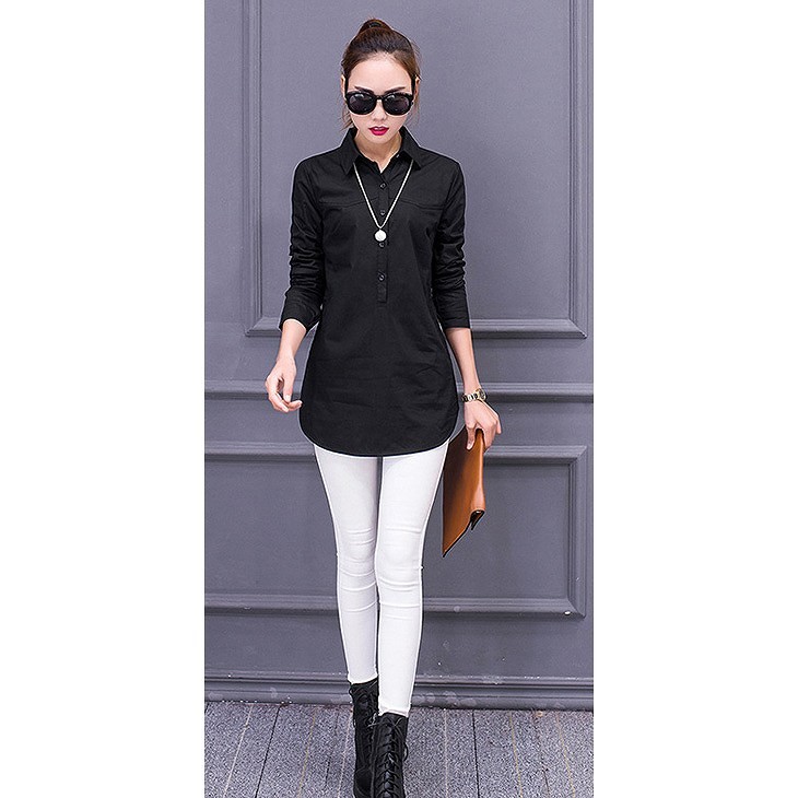 レディース　トップス　シャツ　チュニック　長袖　無地　シンプル　ポケット付き　大きいサイズ　春　秋　おしゃれ　カジュアル　フェミニン　かわいい　上品　エレガント　オフィス　ビジネス　通勤　普段着　ホワイト　ブラック　ピンク　ワイン　グリーン　送料無料