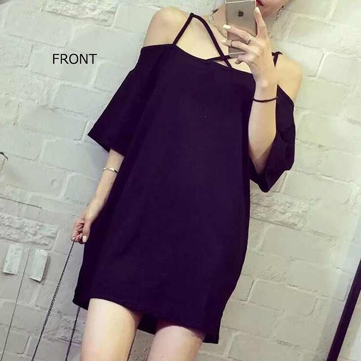 レディース　オフショルダー　ワンピース　ミニ丈　ショート丈　ビーチ　海　春　夏　カジュアル　キュート　可愛い　フェミニン　セクシー　きれいめ　エレガント　おしゃれ　お出かけ　お呼ばれ　ブラック　黒色　S　M　L　XL　サイズ　送料無料