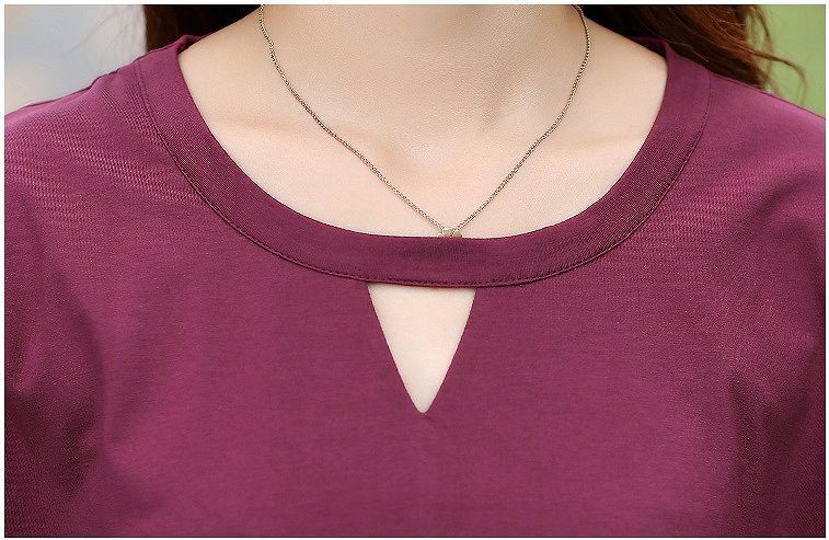 レディース　トップス　Tシャツ　無地　カットソー　Vネック　半袖　シンプル　大きいサイズ　カジュアル　大人可愛い　フェミニン　オフィス　通勤　OL　デート　お出かけ　レッド　ブラック　ブラウン　グリーン　送料無料