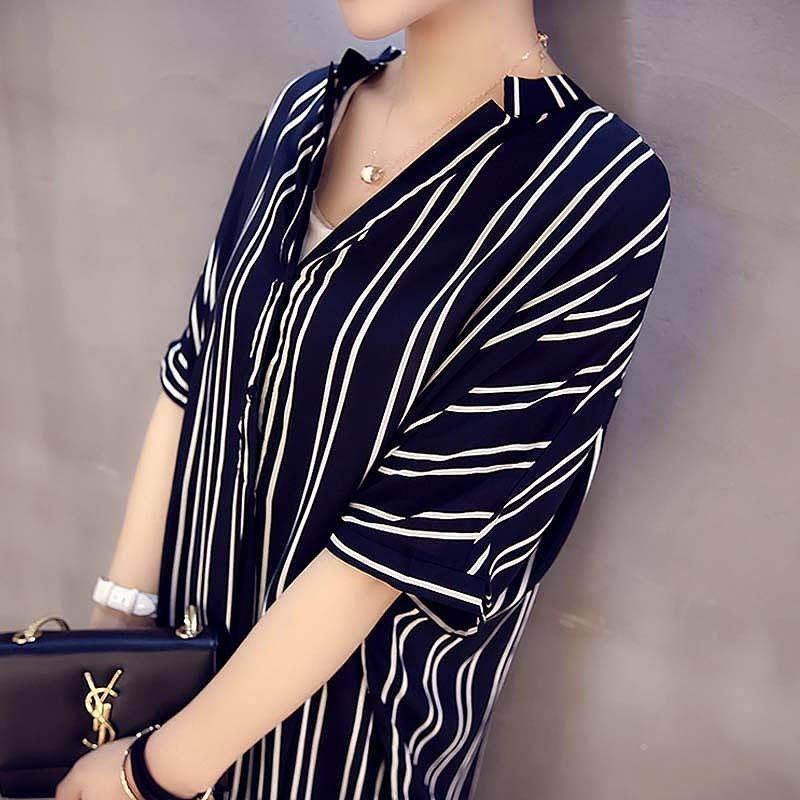 レディース　トップス　シャツワンピ　ミモレ丈　ゆったり　半袖　ストライプ　きれいめ　大きいサイズ　カジュアル　大人可愛い　シック　フェミニン　オフィス　デート　お出かけ　デイリー　ブラック　送料無料