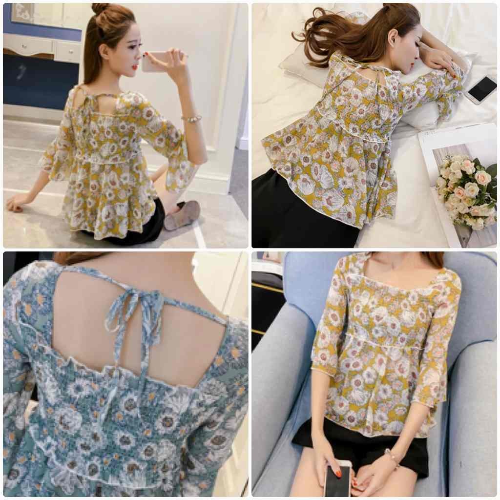 レディース　シフォン　キャンディスリーブ　ブラウス　スクエアネック　シャツ　トップス　カジュアル　キュート　可愛い　フェミニン　エレガント　セクシー　おしゃれ　お出かけ　お呼ばれ　イエロー　ネイビー　グリーン　S　M　L　XL　2XL　大きいサイズ　送料無料