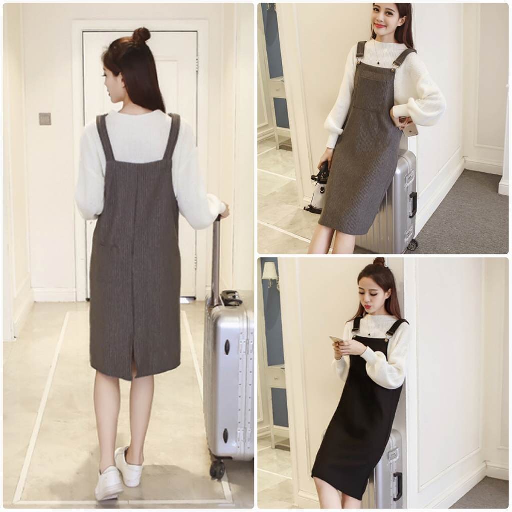 レディース　サロペット　ニット　ジャンパースカート　膝丈　スカート　ボトムス　カジュアル　キュート　可愛い　フェミニン　セクシー　きれいめ　エレガント　おしゃれ　お出かけ　お呼ばれ　ブラウン　グレー　ブラック　茶　灰色　黒　S　M　L　XL　サイズ　送料無料