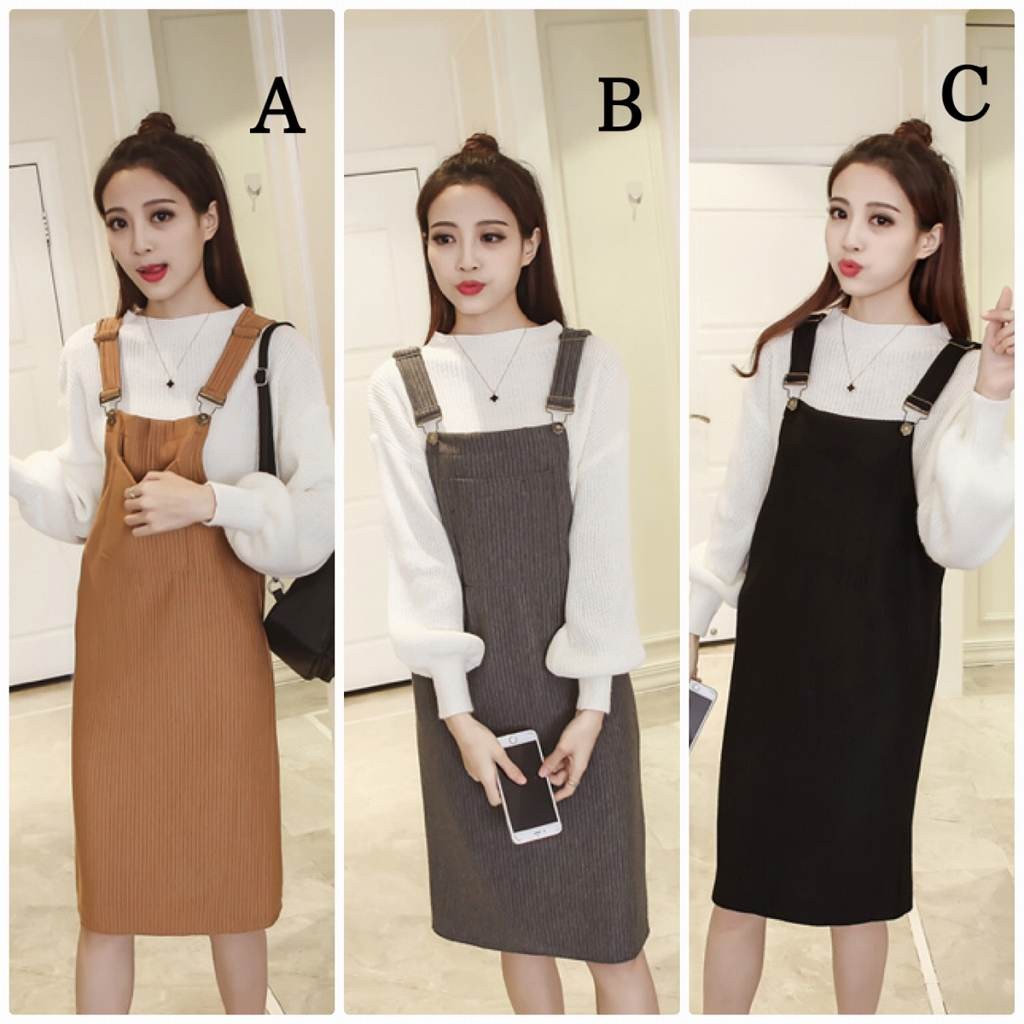 レディース　サロペット　ニット　ジャンパースカート　膝丈　スカート　ボトムス　カジュアル　キュート　可愛い　フェミニン　セクシー　きれいめ　エレガント　おしゃれ　お出かけ　お呼ばれ　ブラウン　グレー　ブラック　茶　灰色　黒　S　M　L　XL　サイズ　送料無料