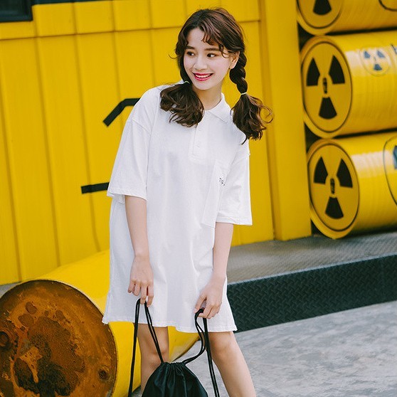 レディース　ミニ丈　ポロシャツ　ワンピース　半袖　カジュアル　キュート　可愛い　フェミニン　セクシー　きれいめ　上品　エレガント　おしゃれ　お出かけ　お呼ばれ　ホワイト　ピンク　白色　フリーサイズ　ワンサイズ　送料無料