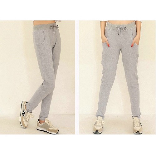 レディース　ボトムス　スウェット　パンツ　ゆったり　コットン　無地　カジュアル　大きいサイズ　シンプル　スポーツ　ヨガ　ジョギング　リラックス　ルームウェア　デイリー　グレー　ブラック　送料無料