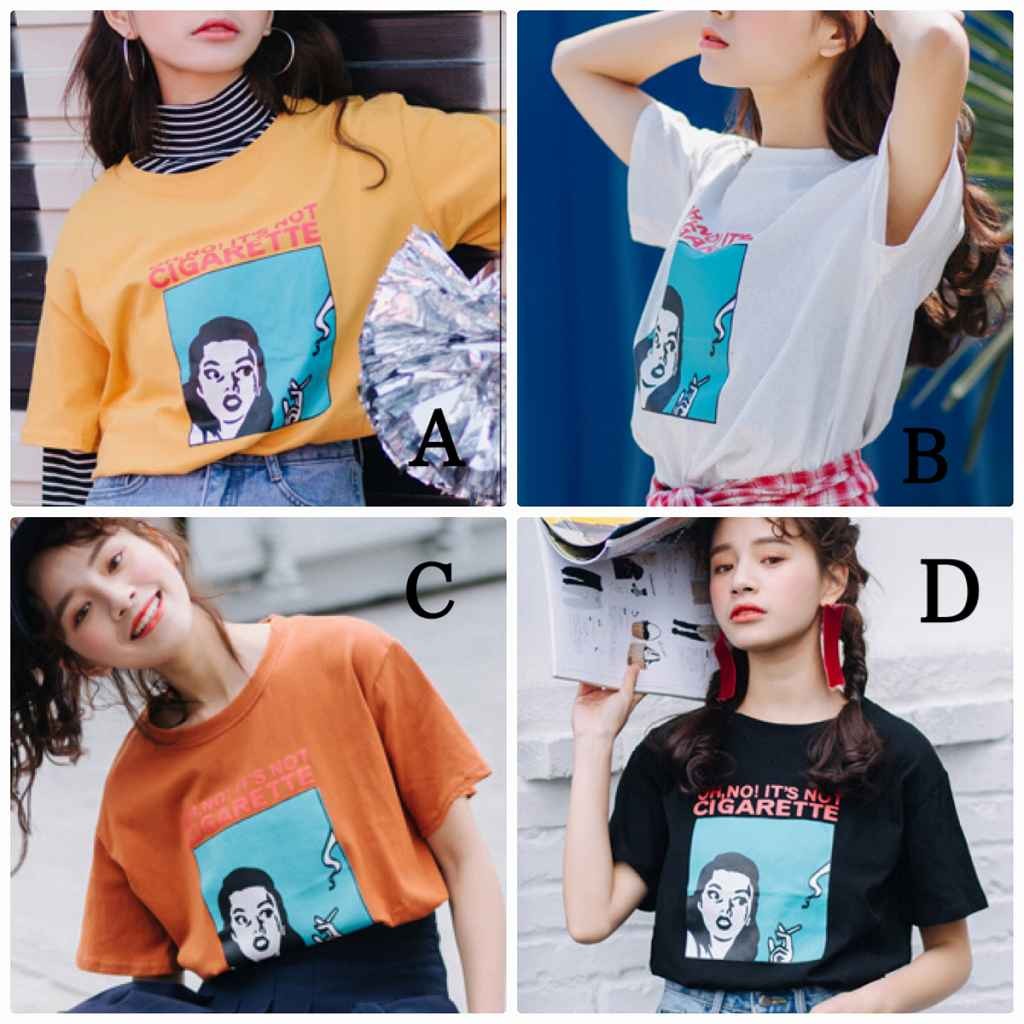 レディース　トップス　Tシャツ　半袖　コットン　綿　漫画　プリント　ゆったり　おしゃれ　カジュアル　大人可愛い　フェミニン　デート　お出かけ　普段着　ブラック　黒　ホワイト　白　イエロー　オレンジ　送料無料