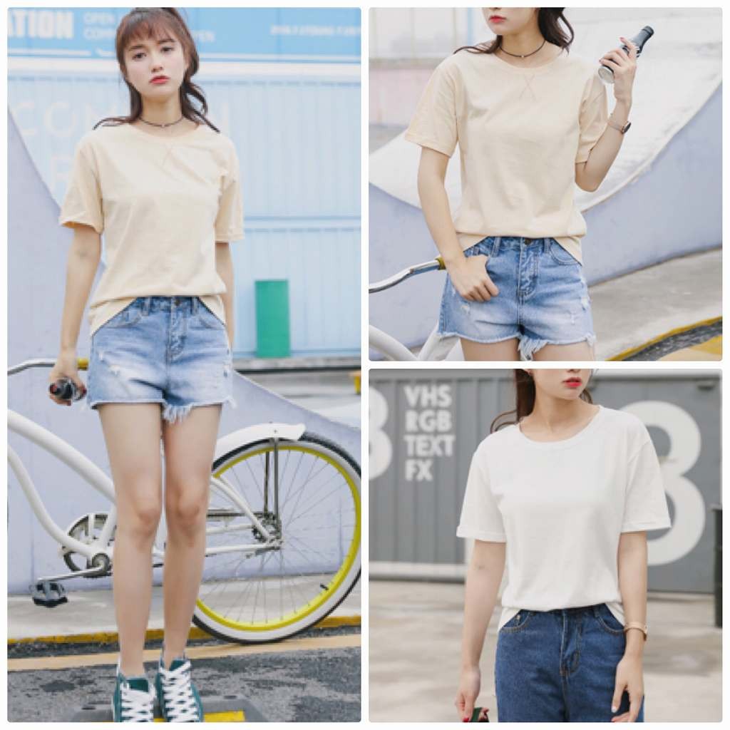 レディース　トップス　Tシャツ　半袖　無地　綿100％　コットン　ネックステッチ　シンプル　フリーサイズ　ゆったり　おしゃれ　カジュアル　大人可愛い　フェミニン　デート　お出かけ　普段着　ホワイト　白　ピンク　グレー　ベージュ　送料無料