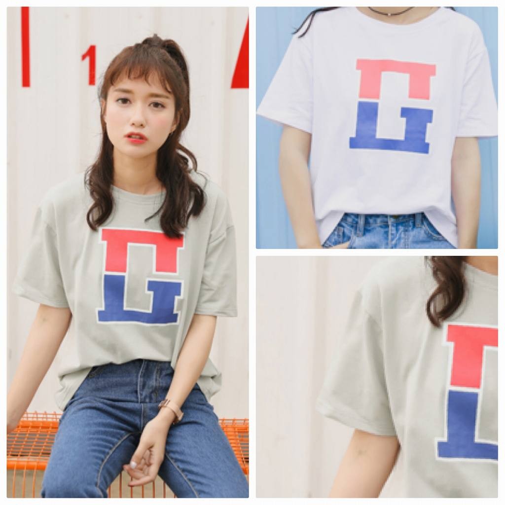 レディース　トップス　Tシャツ　半袖　綿　コットン　シンプル　英字　プリント　フリーサイズ　ゆったり　おしゃれ　カジュアル　大人可愛い　フェミニン　デート　お出かけ　普段着　ホワイト　白　グレー　送料無料