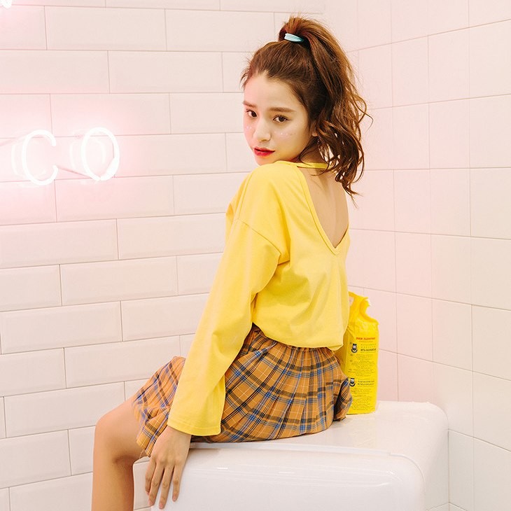 レディース　トップス　Tシャツ　カットソー　ラウンドネック　長袖　無地　大きいサイズ　カジュアル　大人可愛い　フェミニン　オフィス　デート　お出かけ　デイリー　イエロー　ホワイト　送料無料