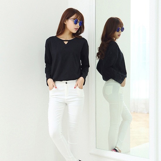 レディース　トップス　Tシャツ　カットソー　ラウンドネック　長袖　無地　カジュアル　大人可愛い　フェミニン　デート　お出かけ　デイリー　ピンク　ブラウン　ブラック　送料無料