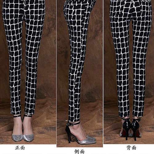 レディース　ボトムス　スキニー　パンツ　スリム　無地　レギンス　チェック　カジュアル　シンプル　美脚　脚長　オフィス　デイリー　お出かけ　デート　ブラック　グレー　送料無料