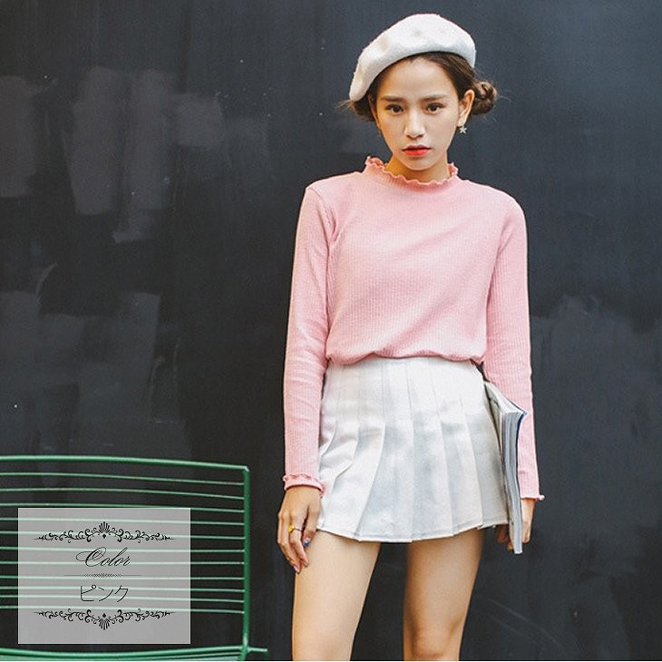 レディース　トップス　ニット　セーター　ハイネック　長袖　無地　大きいサイズ　カジュアル　大人可愛い　フェミニン　オフィス　デート　お出かけ　デイリー　ピンク　ブルー　ブラック　送料無料