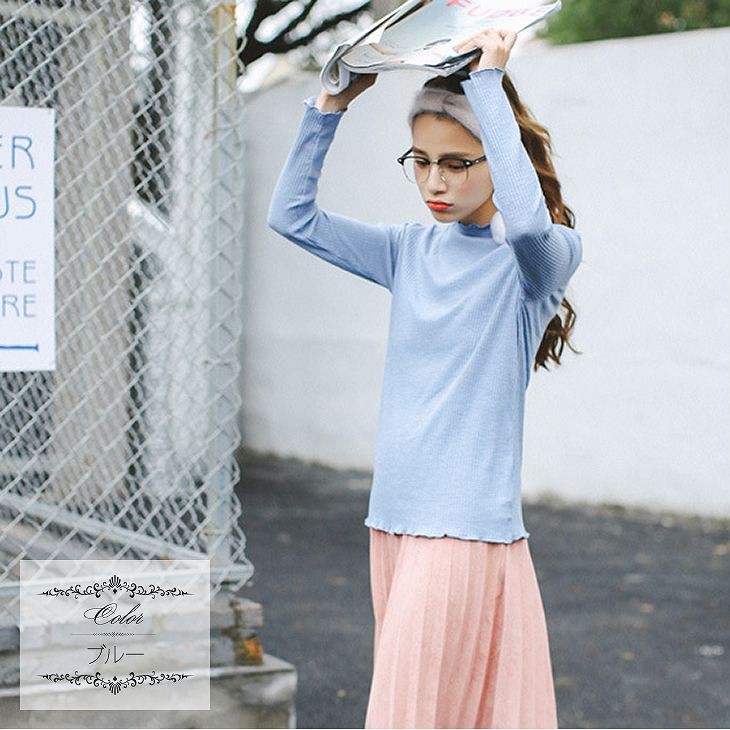 レディース　トップス　ニット　セーター　ハイネック　長袖　無地　大きいサイズ　カジュアル　大人可愛い　フェミニン　オフィス　デート　お出かけ　デイリー　ピンク　ブルー　ブラック　送料無料