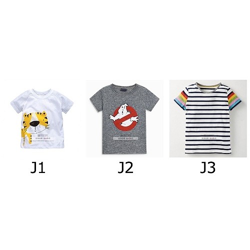 ベビー　キッズ　子供服　Tシャツ　ボーダー　アニマル　プリント　半袖　かわいい　キュート　カジュアル　おでかけ　デイリー　保育園　幼稚園　ホワイト　グレー　ブルー　レッド　オレンジ　ピンク　イエロー　送料無料