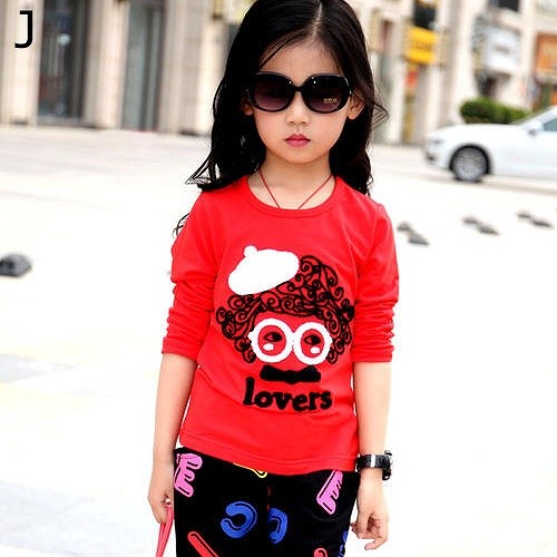 キッズ　ジュニア　子供服　Tシャツ　プリント　アニマル　ロゴ　長袖　かわいい　キュート　カジュアル　おでかけ　デイリー　ブラック　レッド　ホワイト　送料無料