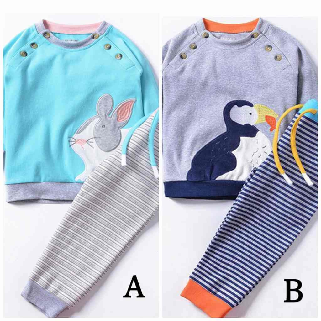 キッズ　2点セット　スウェット　トレーナー　ボーダー　パンツ　ズボン　ボトムス　トップス　女の子　男の子　可愛い　キュート　子供　ジュニア　ブルー　グレー　水色　灰色　80　90　100　110　120　130　cm　サイズ　送料無料